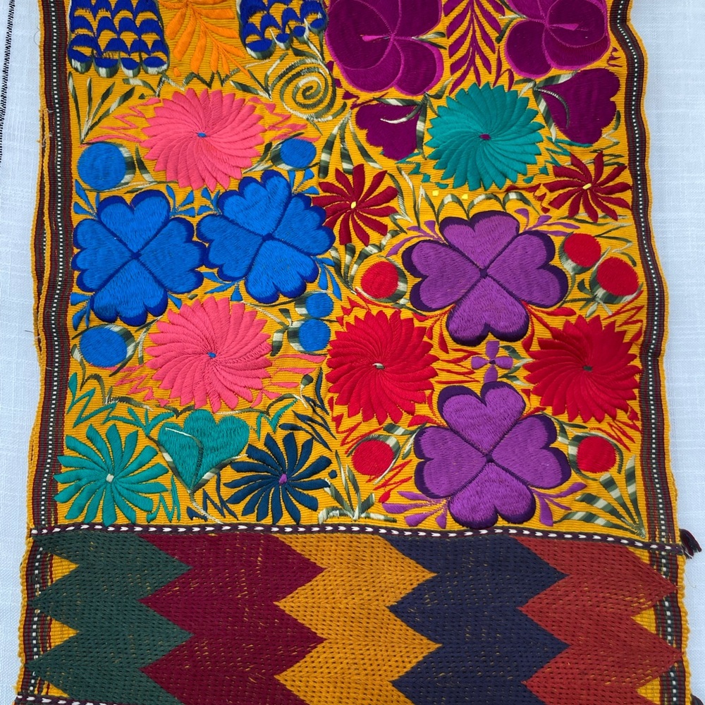 Floral Embroidered Table Runner - Picture 5 of 8